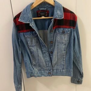 Plaid jean jacket